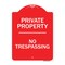 Signmission Designer Series No Trespassing, Red & White Heavy-Gauge Aluminum Sign, 24" H, RW-1824-9811 A-DES-RW-1824-9811 - alternate 1